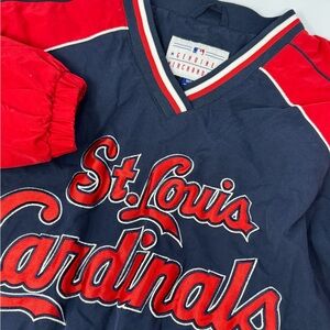 St. Louis Cardinals Pullover Windbreaker Mens G-III Apparel MLB Navy/Red XL L2